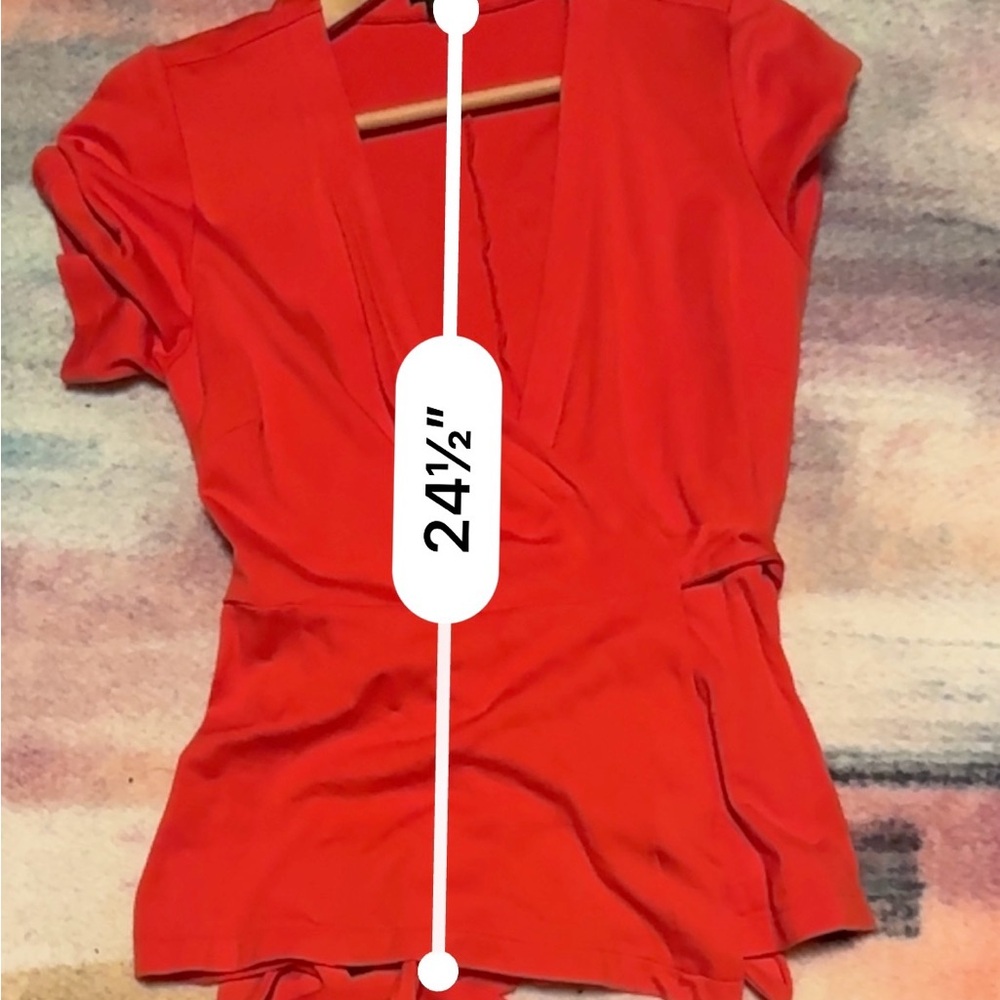 Red Wrap Top - Picture 6 of 8